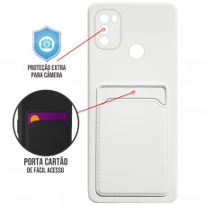 Capa para Motorola Moto G50 4G - Emborrachada Case Card Branca